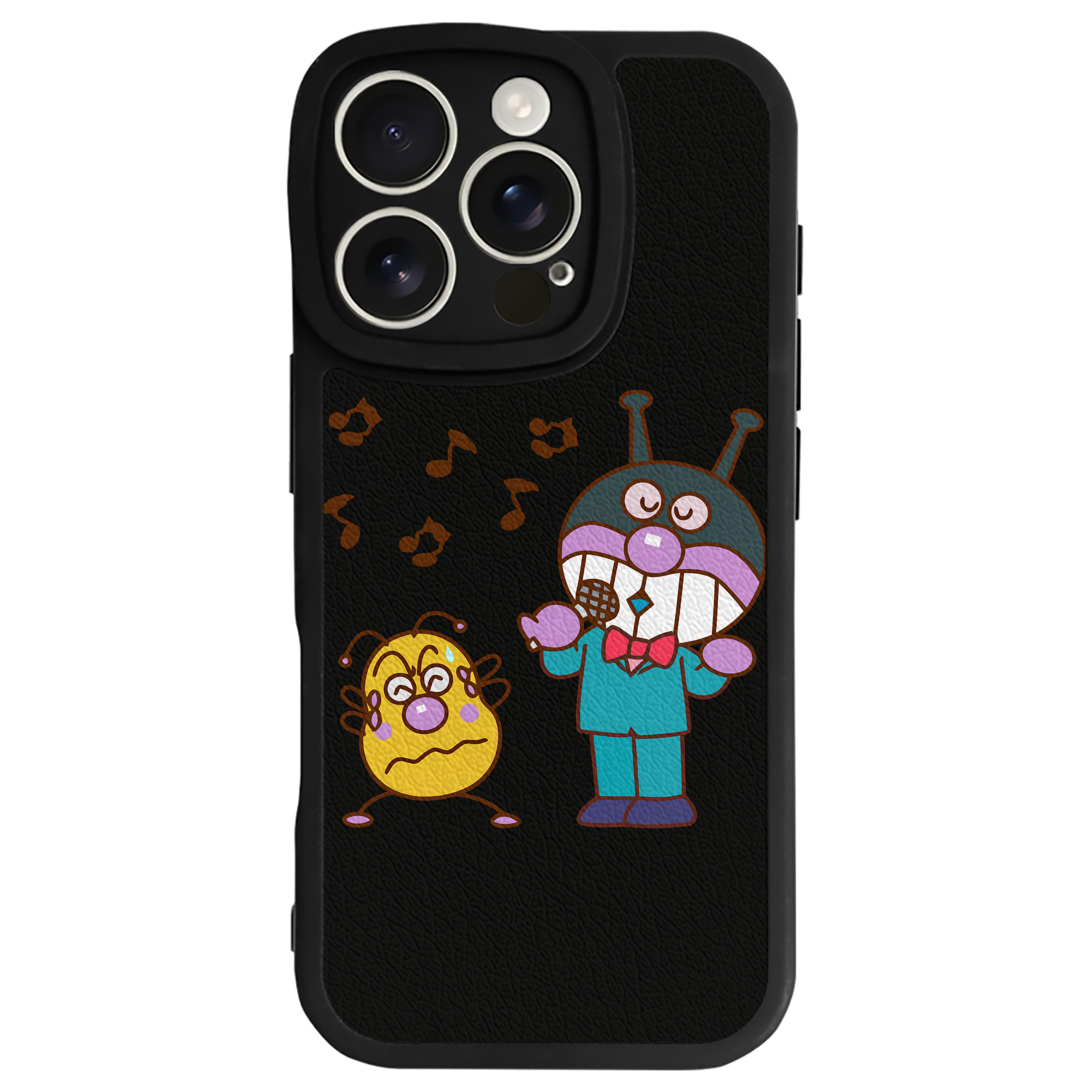 （画像用） アンパンマン Anpanman 【iPhone 16シリーズ対応】シリコンスマホケース（レザー調） 材質：シリコン